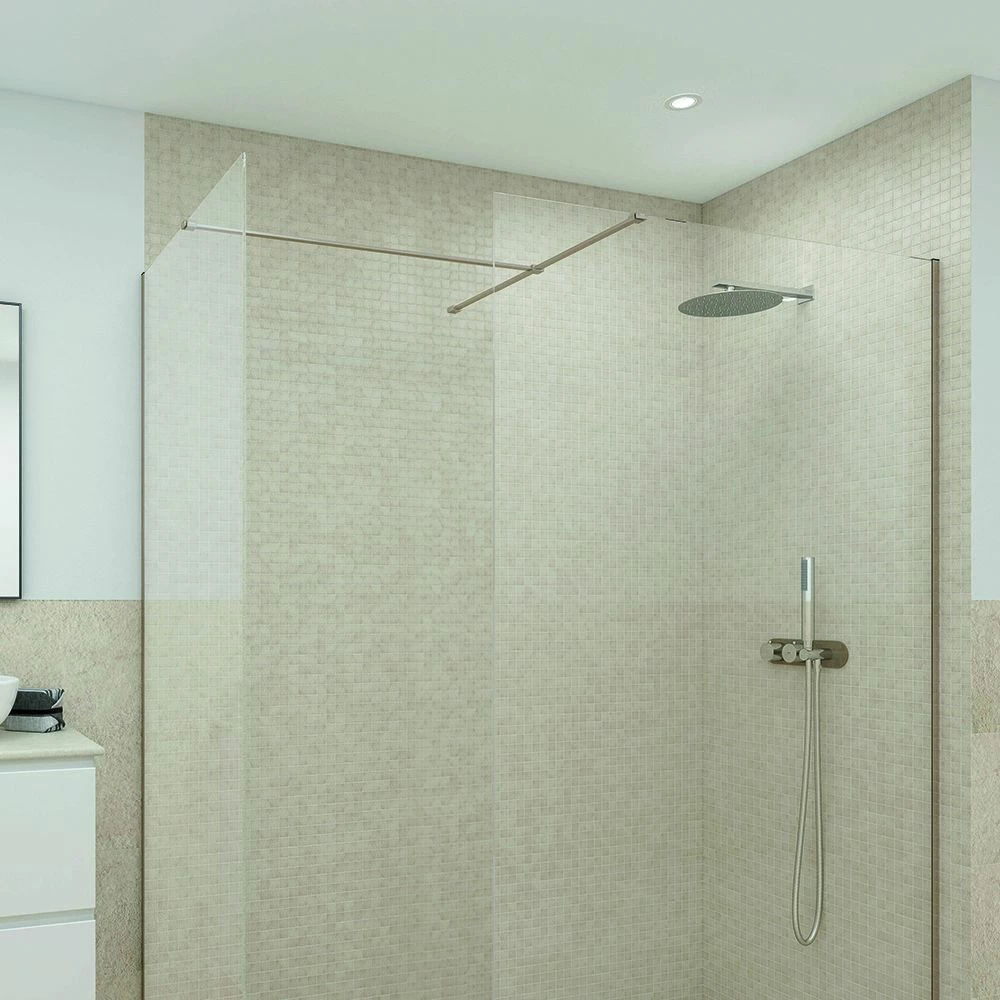 RAK Feeling - Cappuccino Corner Walk-In Shower Enclosure With Tray - Choice Of Sizes