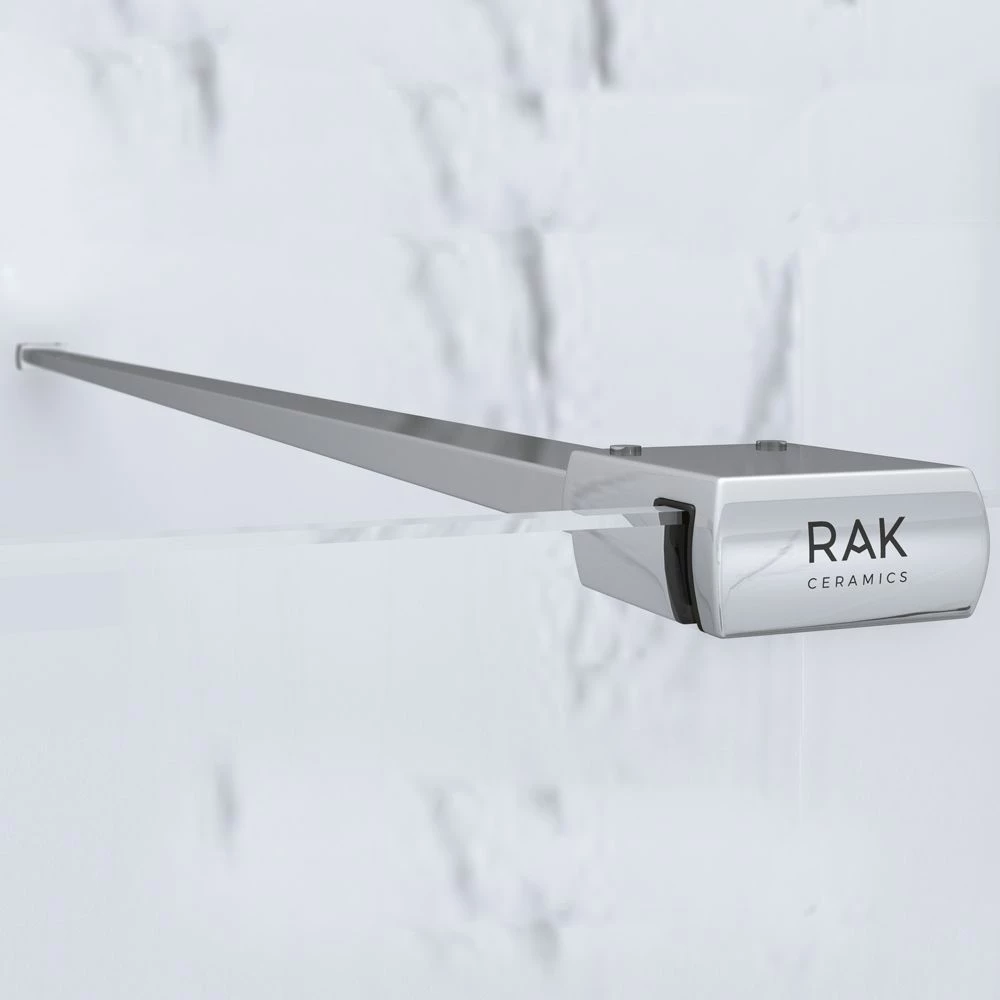 RAK Feeling - Chrome Corner Walk-In Shower Enclosure With Tray - Choice Of Tray Finish And Size - Image 2