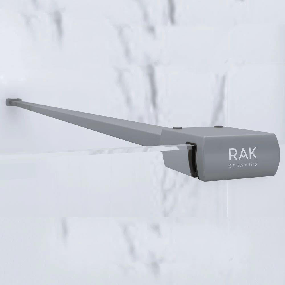 RAK Feeling - Grey Wet Room Shower Enclosure - Choice Of Glass Size - Image 2