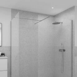 RAK Feeling - Chrome Corner Wet Room Shower Enclosure - Choice Of Glass Size