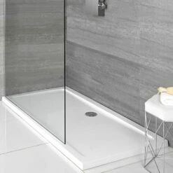 Milano Lithic - Low Profile Rectangular Shower Tray - 1200mm X 760mm