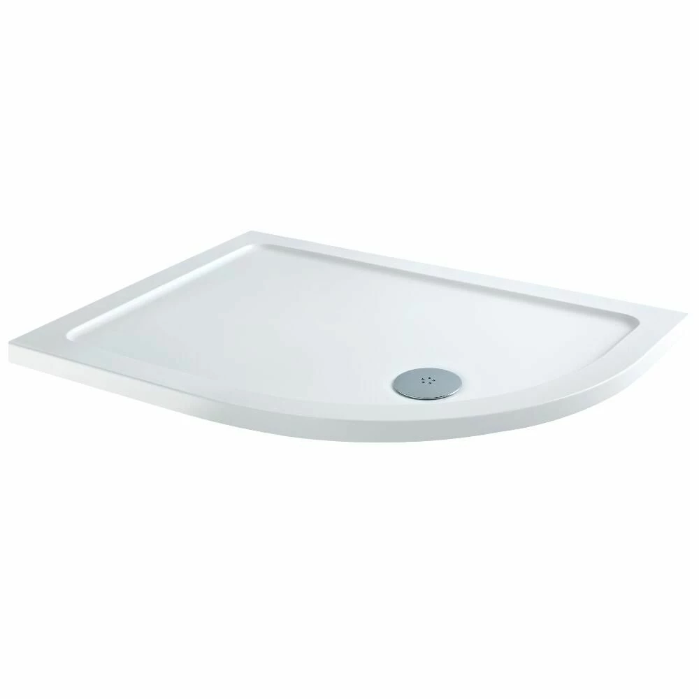 Milano Lithic - Right Handed Low Profile Offset Quadrant Shower Tray - 900mm X 760mm - Image 2