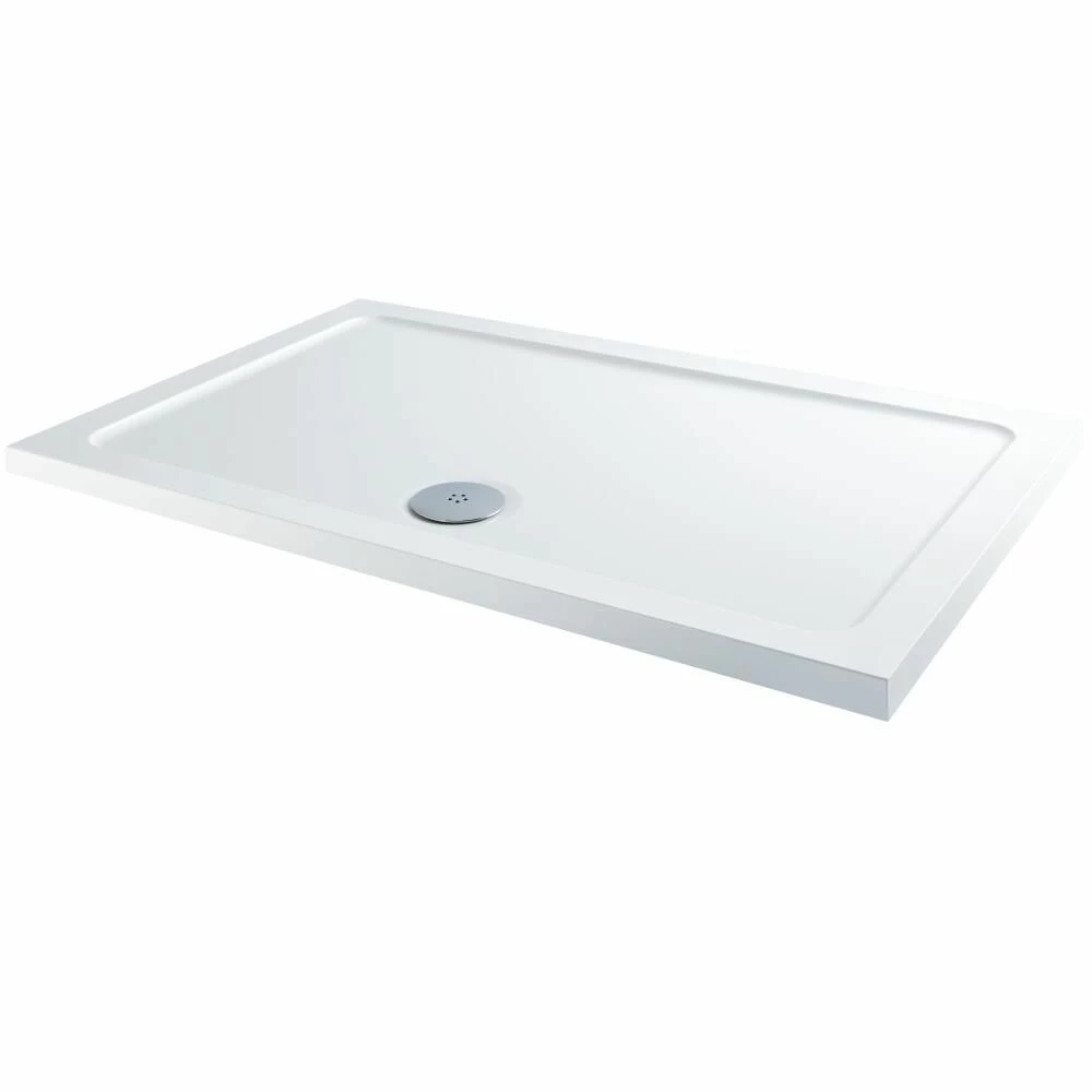 Milano Lithic - Low Profile Rectangular Shower Tray - 900mm X 800mm - Image 2