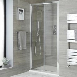 Milano Portland - Bi-Fold Shower Door With Slate Tray - Choice Of Sizes