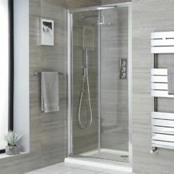 Milano Portland - Bi-Fold Shower Door With Tray - Choice Of Sizes