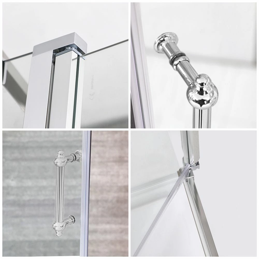 Milano Langley - Traditional Hinged Single Door Shower Enclosure - Choice Of Size - Image 3