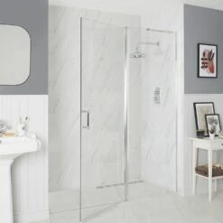 Milano Langley - Traditional Hinged Single Door Shower Enclosure - Choice Of Size
