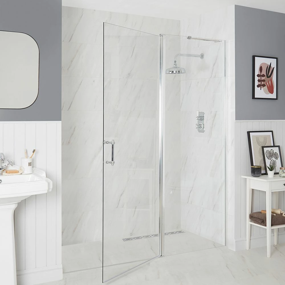 Milano Langley - Traditional Hinged Single Door Shower Enclosure - Choice Of Size