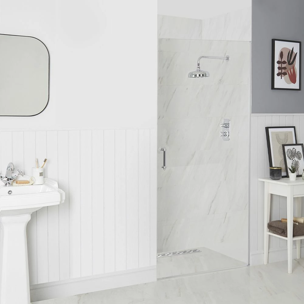 Milano Langley - Traditional Hinged Single Door Shower Enclosure - Choice Of Size - Image 2