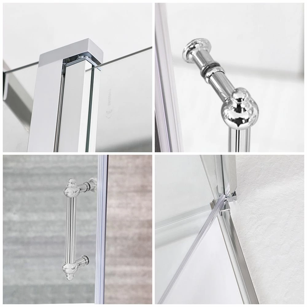 Milano Langley - Traditional Hinged Single Door Shower Enclosure With Tray - Choice Of Size - Image 3