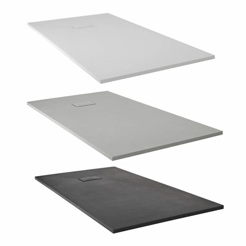 Milano Portland - Chrome Sliding Shower Door With Slate Tray - Choice Of Sizes - Image 4