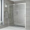 Milano Portland - Chrome Sliding Shower Door With Slate Tray - Choice Of Sizes