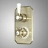 Milano Elizabeth - Traditional Concealed Thermostatic Twin Diverter Shower Valve - Brushed Gold