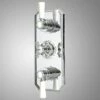 Milano Elizabeth - Traditional Concealed Thermostatic Triple Shower Valve - Chrome And White