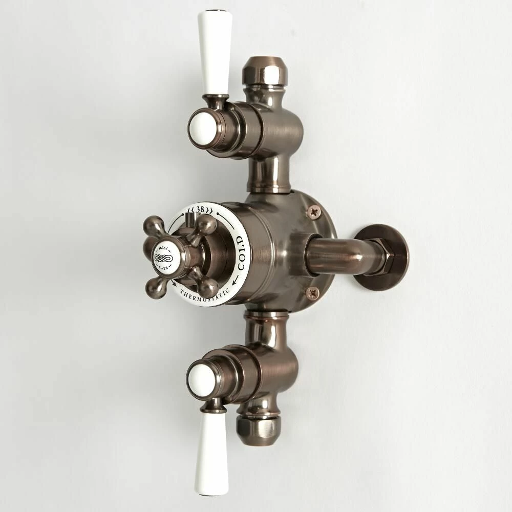 Milano Elizabeth - Traditional Triple Exposed Thermostatic Shower Valve - Oil Rubbed Bronze