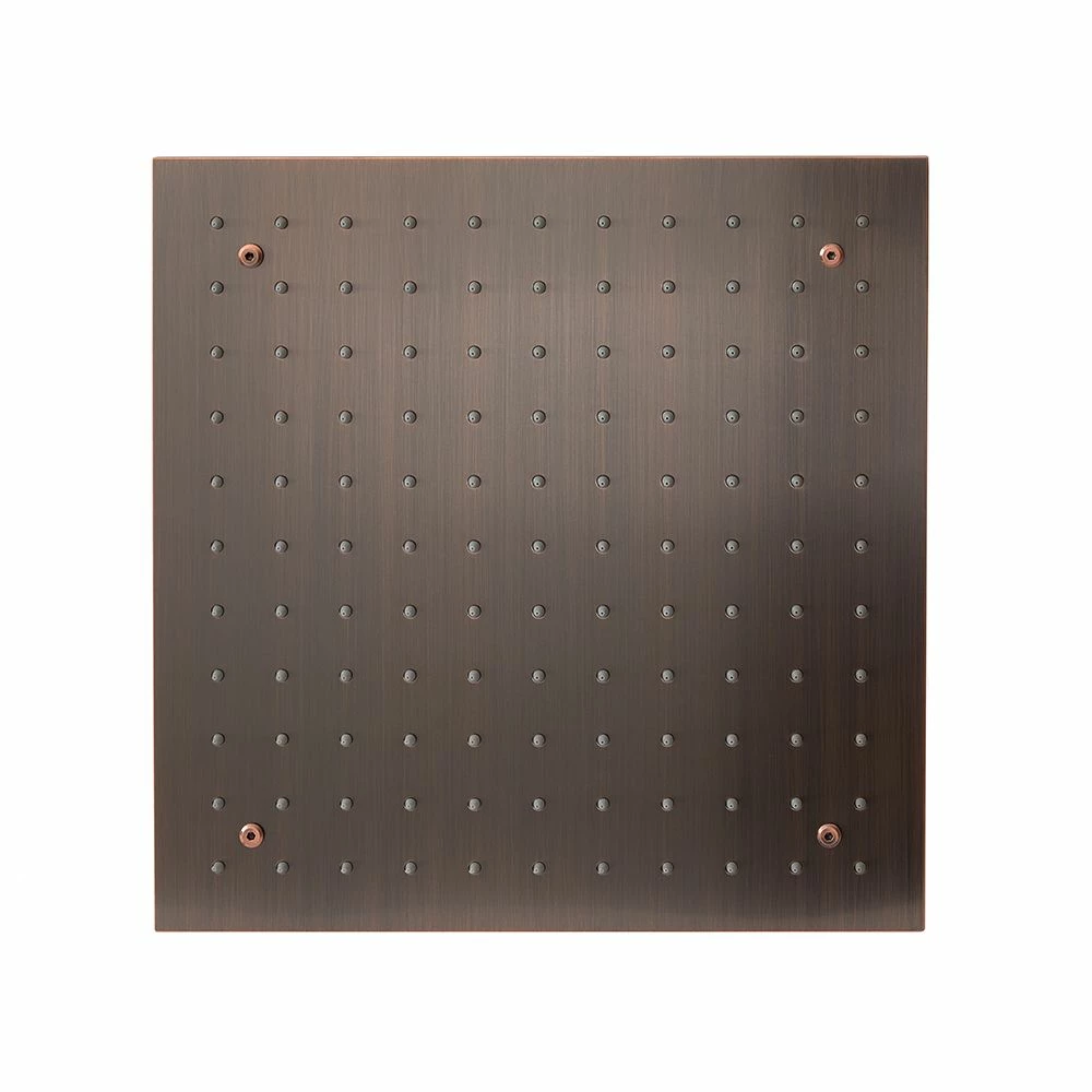 Milano Eris - Modern 400mm Square Ceiling Mounted Recessed Shower Head - Copper - Image 3