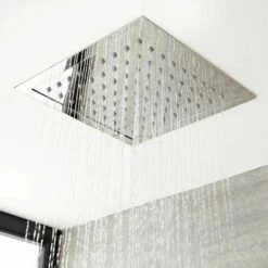 Milano Arvo - Modern 280mm Square Recessed Shower Head - Chrome