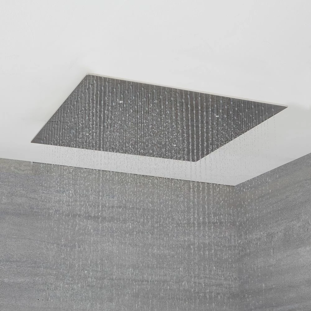 Milano Arvo - Modern 600mm Square Ceiling Head - Polished Chrome - Image 3