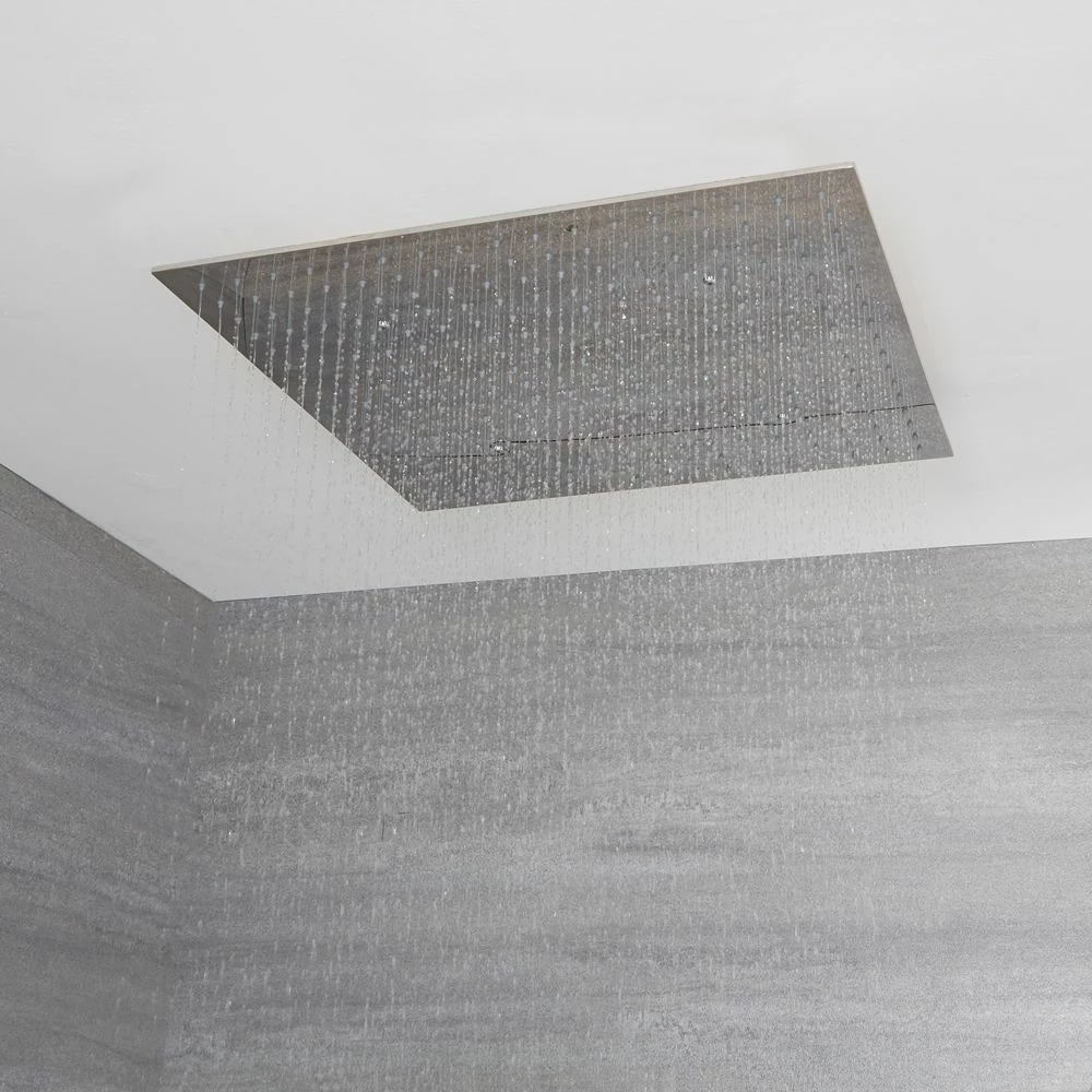 Milano Arvo - Modern 600mm Square Ceiling Head - Polished Chrome - Image 4