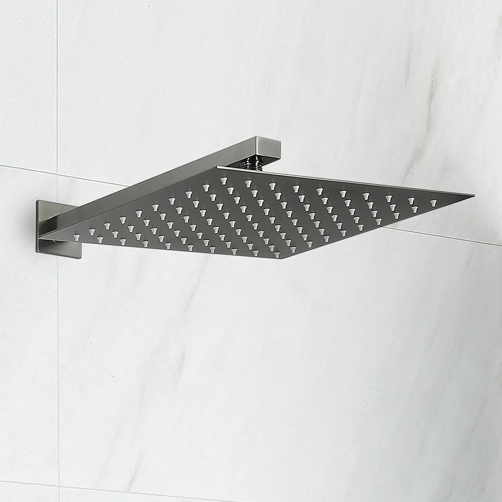 Milano Orno - Square 300mm Shower Head - Gun Metal Grey