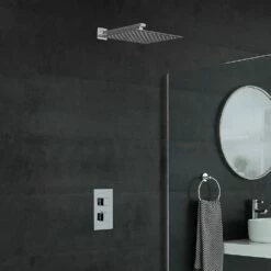 Milano Arvo - Chrome Thermostatic Shower With Wall Mounted Shower Head (1 Outlet)