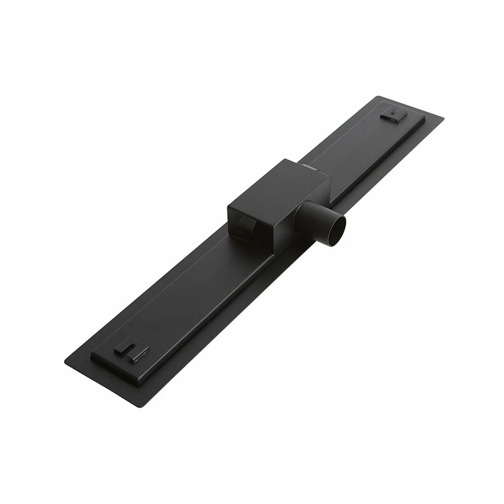 Milano - 600mm Tile Insert Linear Stainless Steel Shower Drain - Black - Image 4