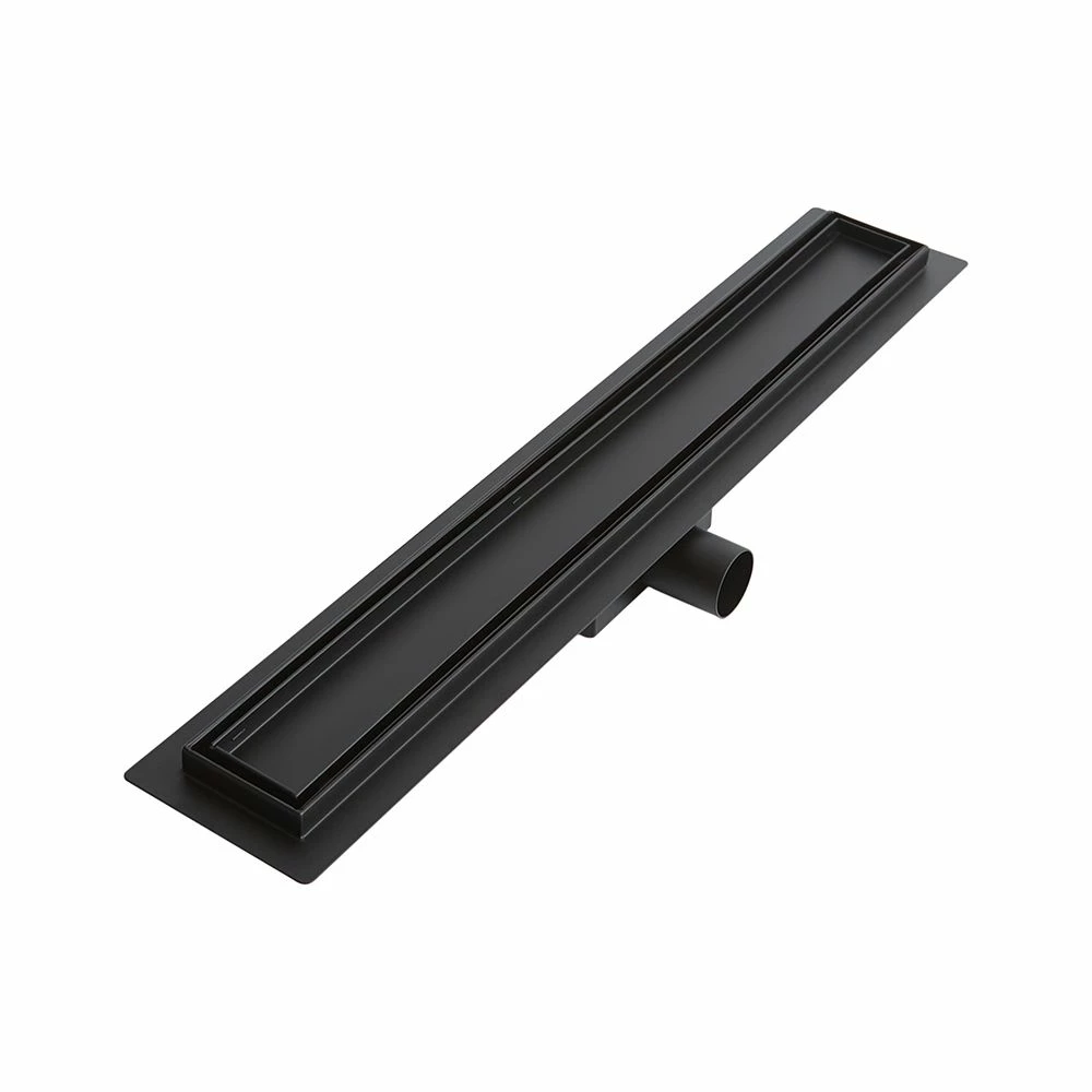 Milano - 600mm Tile Insert Linear Stainless Steel Shower Drain - Black - Image 2