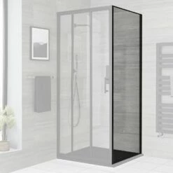 Milano Nero - Black Shower Side Panel - Choice Of Sizes