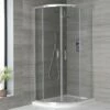 Milano Portland - Chrome Offset Quadrant Shower Enclosure - Choice Of Sizes