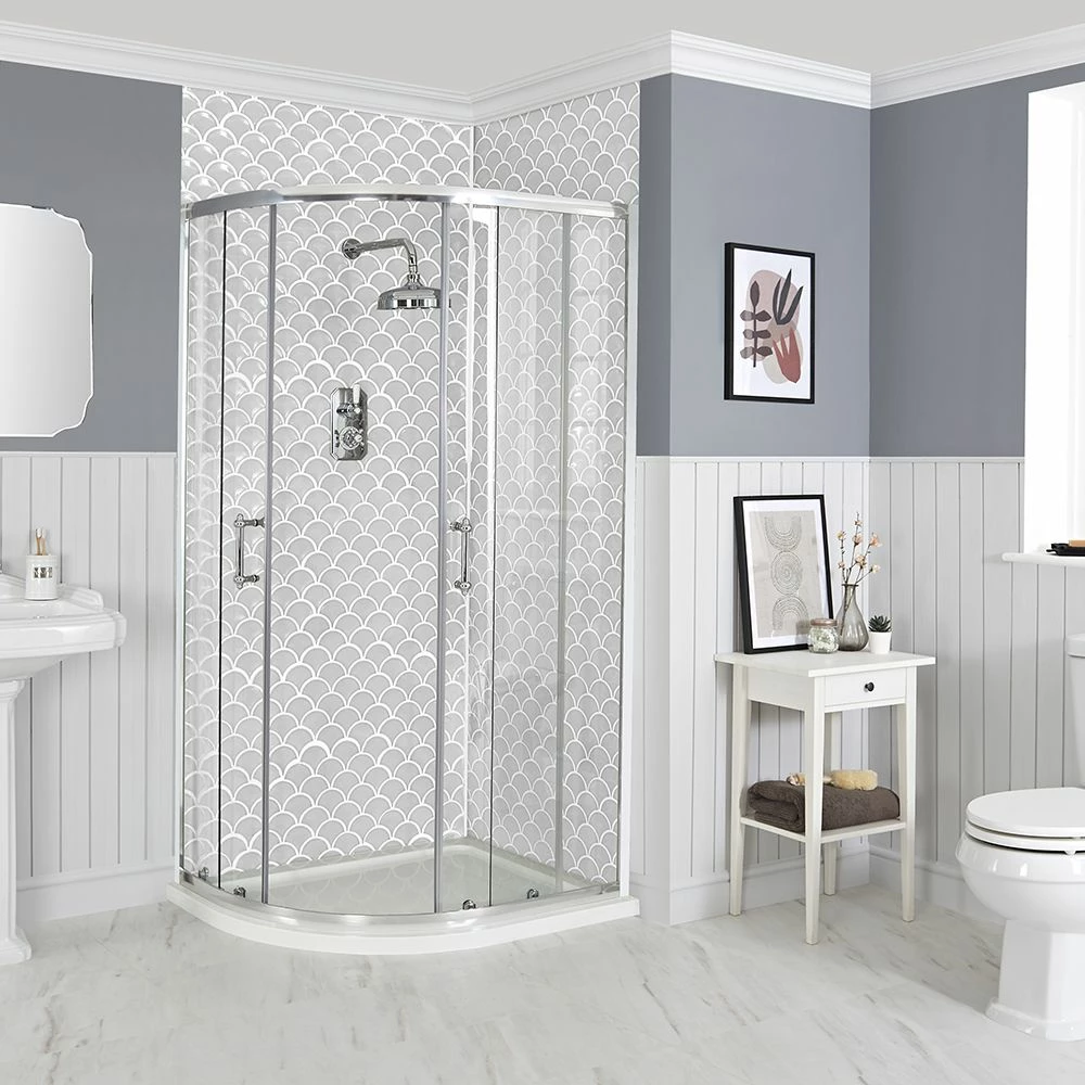 Milano Langley - Traditional Offset Quadrant Shower Enclosure - Choice Of Sizes