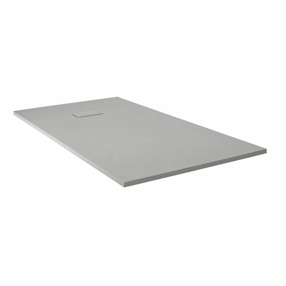 Milano Rasa - Light Grey Slate Effect Rectangular Shower Tray - 1200mm X 800mm - Image 2