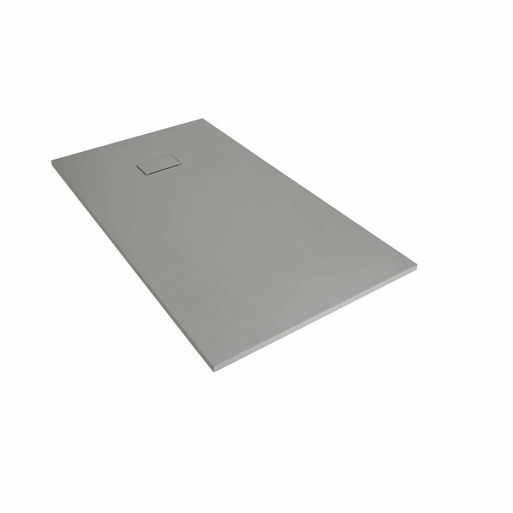 Milano Rasa - Light Grey Stone Effect Rectangular Shower Tray 1400x900mm - Image 4