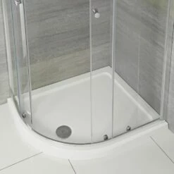 Milano Lithic - Left Handed Low Profile Offset Quadrant Shower Tray - 1200mm X 800mm