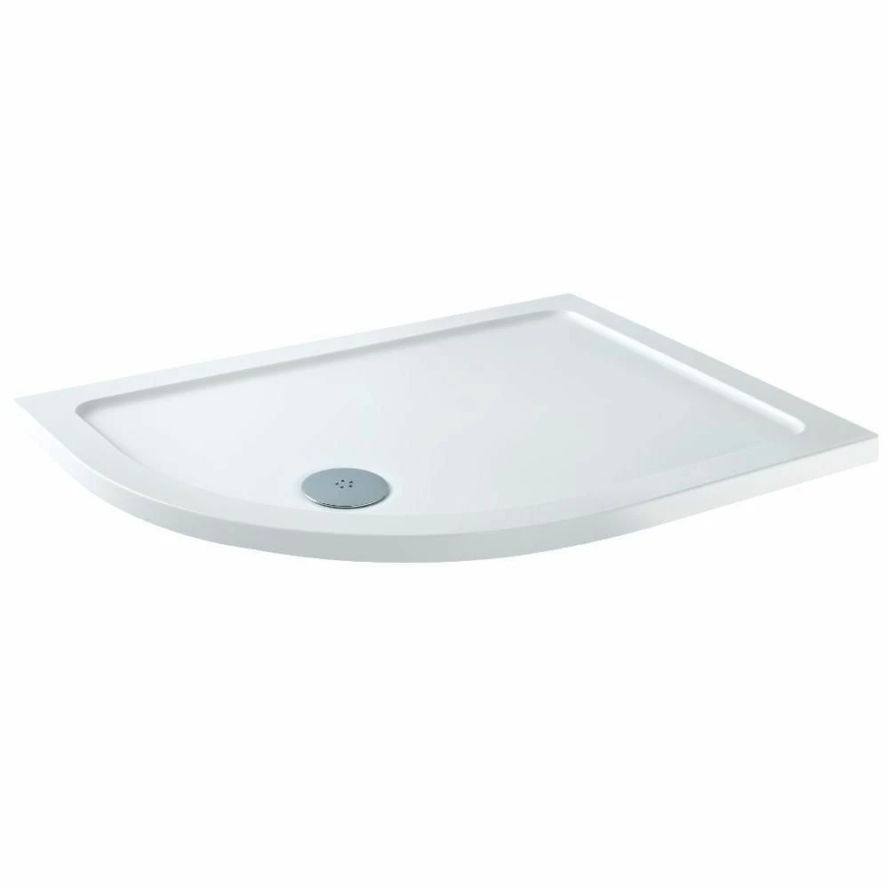 Milano Lithic - Left Handed Low Profile Offset Quadrant Shower Tray - 900mm X 760mm - Image 2