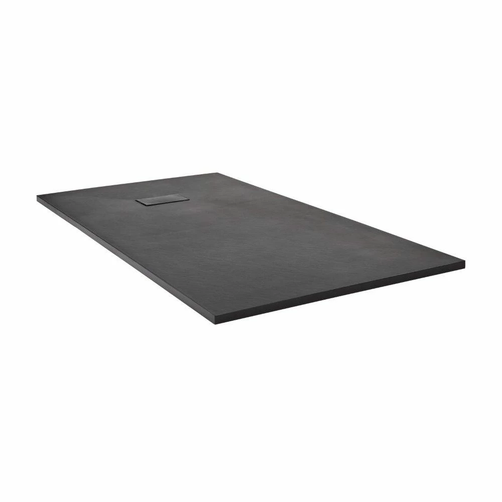 Milano Rasa - Anthracite Slate Effect Rectangular Shower Tray - 1700mm X 900mm - Image 2