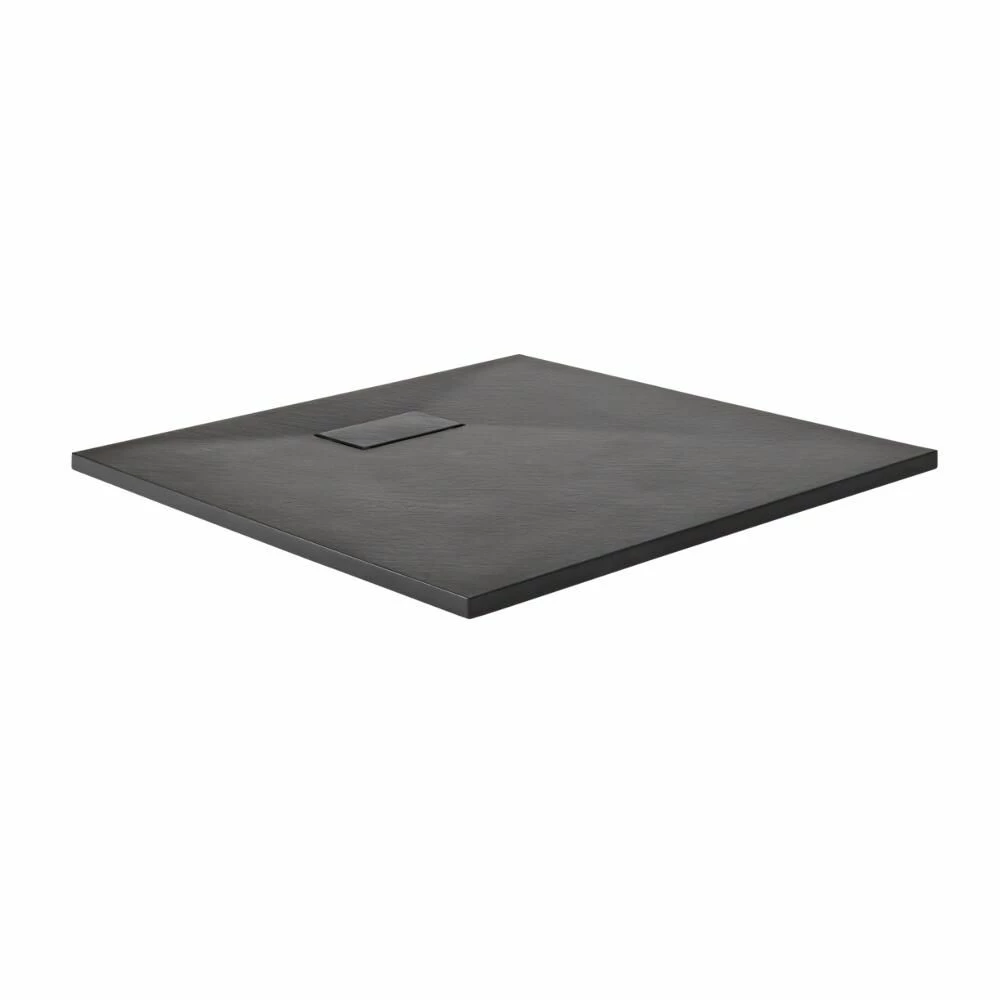 Milano Rasa - Anthracite Slate Effect Square Shower Tray - 900mm - Image 4