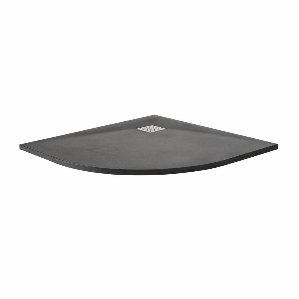 Milano Rasa - Anthracite Slate Effect Quadrant Shower Tray - 900mm - Image 2