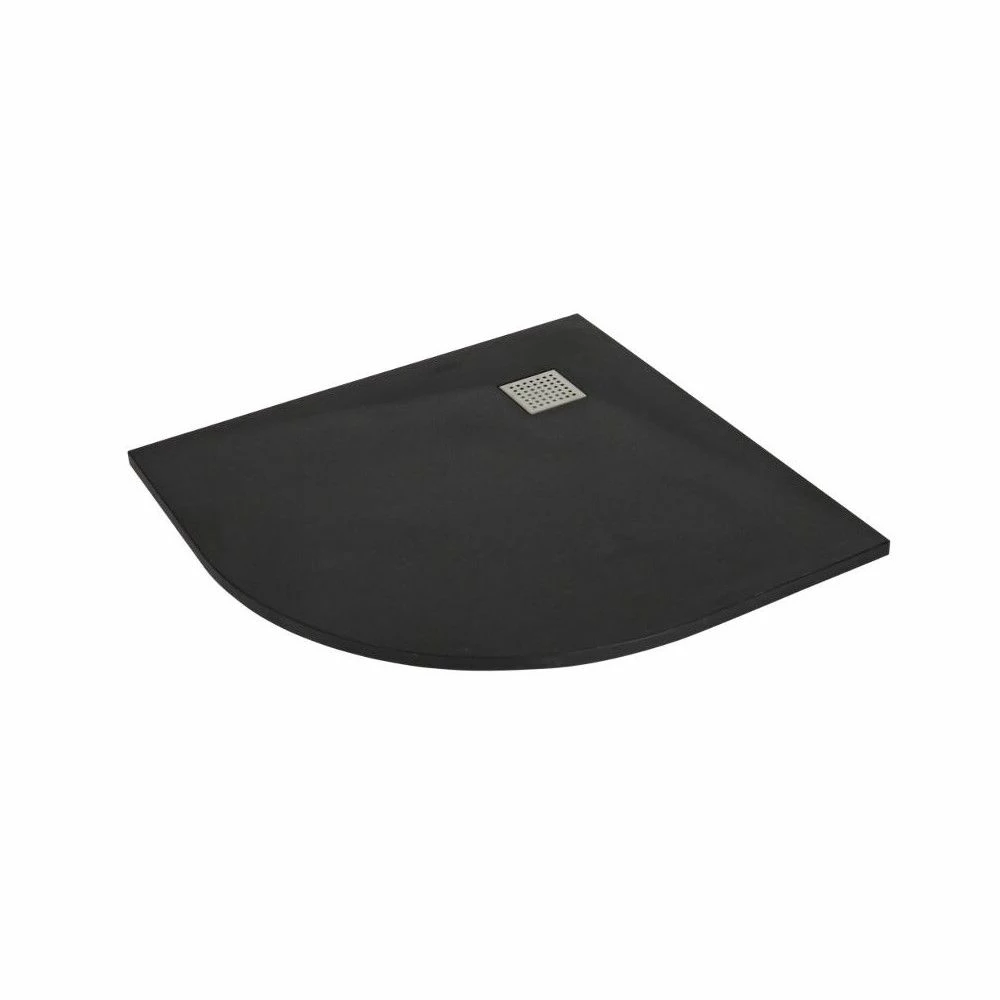 Milano Rasa - Anthracite Slate Effect Quadrant Shower Tray - 900mm - Image 4
