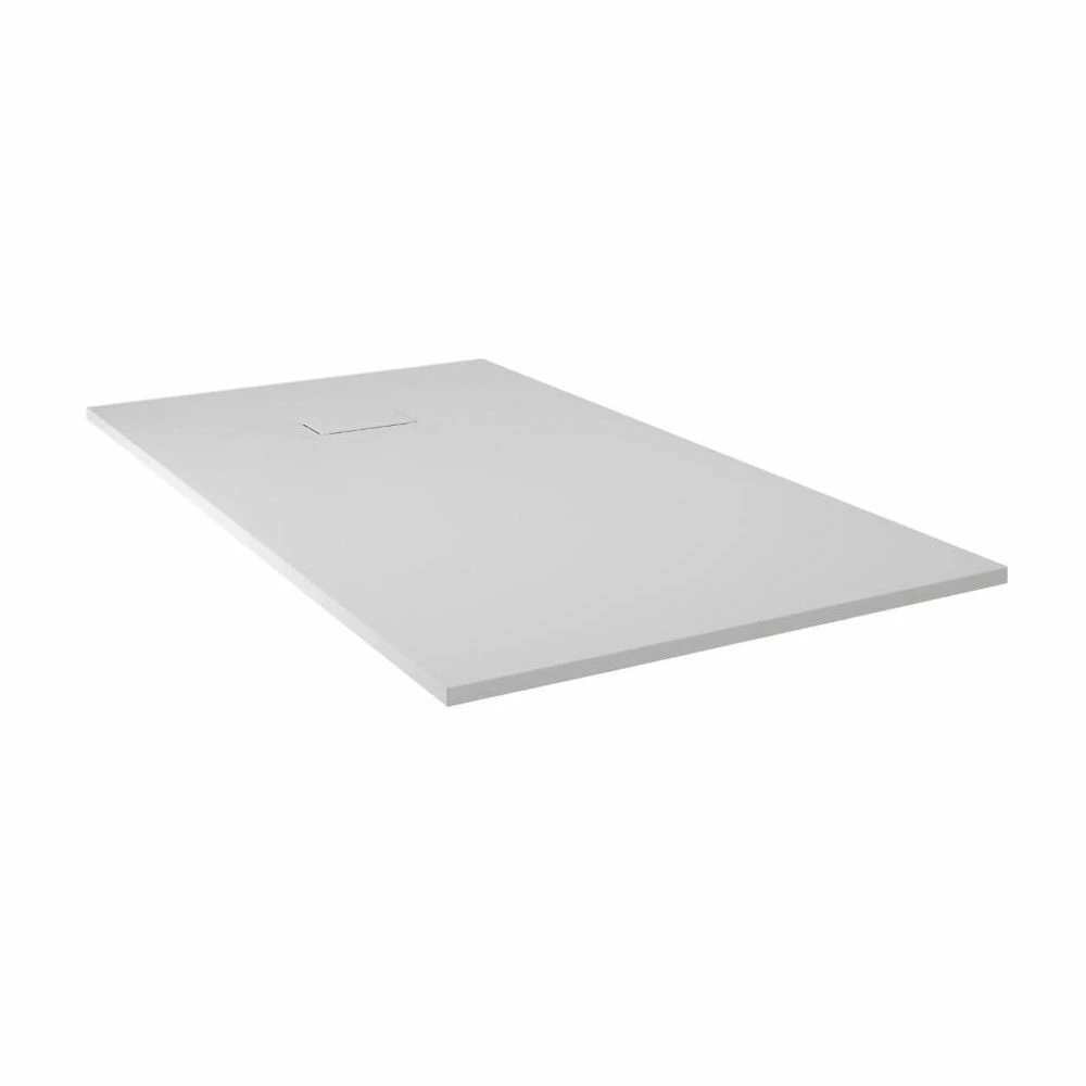 Milano Rasa - Matt White Slate Effect Rectangular Shower Tray - 1600mm X 800mm - Image 2