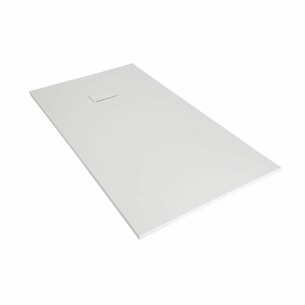 Milano Rasa - Matt White Slate Effect Rectangular Shower Tray - 1600mm X 800mm - Image 4