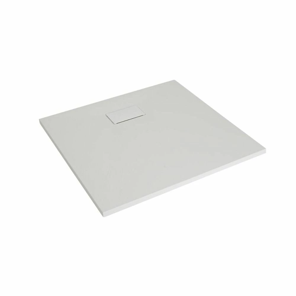 Milano Rasa - Matt White Slate Effect Square Shower Tray - 800mm - Image 4