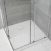 Milano Rasa - Matt White Slate Effect Square Shower Tray - 900mm