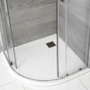 Milano Rasa - Matt White Slate Effect Quadrant Shower Tray - 900mm