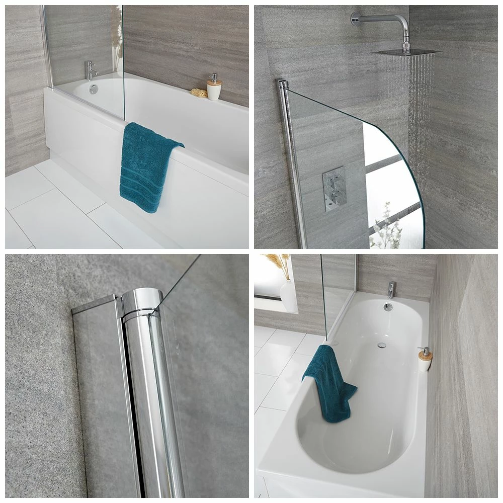 Milano Ballam - Standard Single Ended Bath With Bath Screen And Side Panel - Choice Of Sizes - Image 2