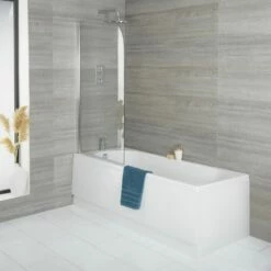 Milano Ballam - Standard Single Ended Bath With Bath Screen And Side Panel - Choice Of Sizes