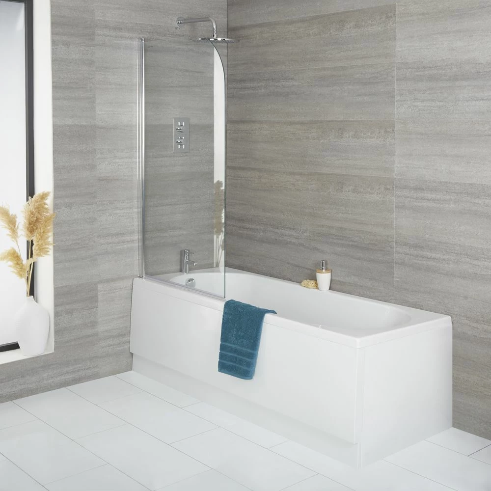Milano Ballam - Standard Single Ended Bath With Bath Screen And Side Panel - Choice Of Sizes