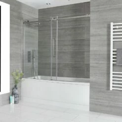 Milano Farington - Standard Single Ended Bath With Sliding Bath Screen And Side Panel - Choice Of Sizes