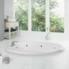 Milano Serene - Round Deep Inset Bath - 1800mm - Choice Of Jets
