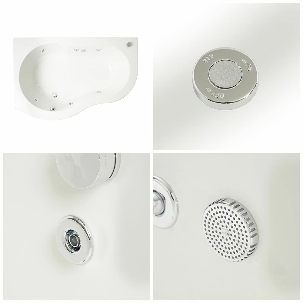 Milano Irwell - Whirlpool Corner Spa Bath With Panel - 1500mm X 1000mm - Left / Right Hand Options - Image 3