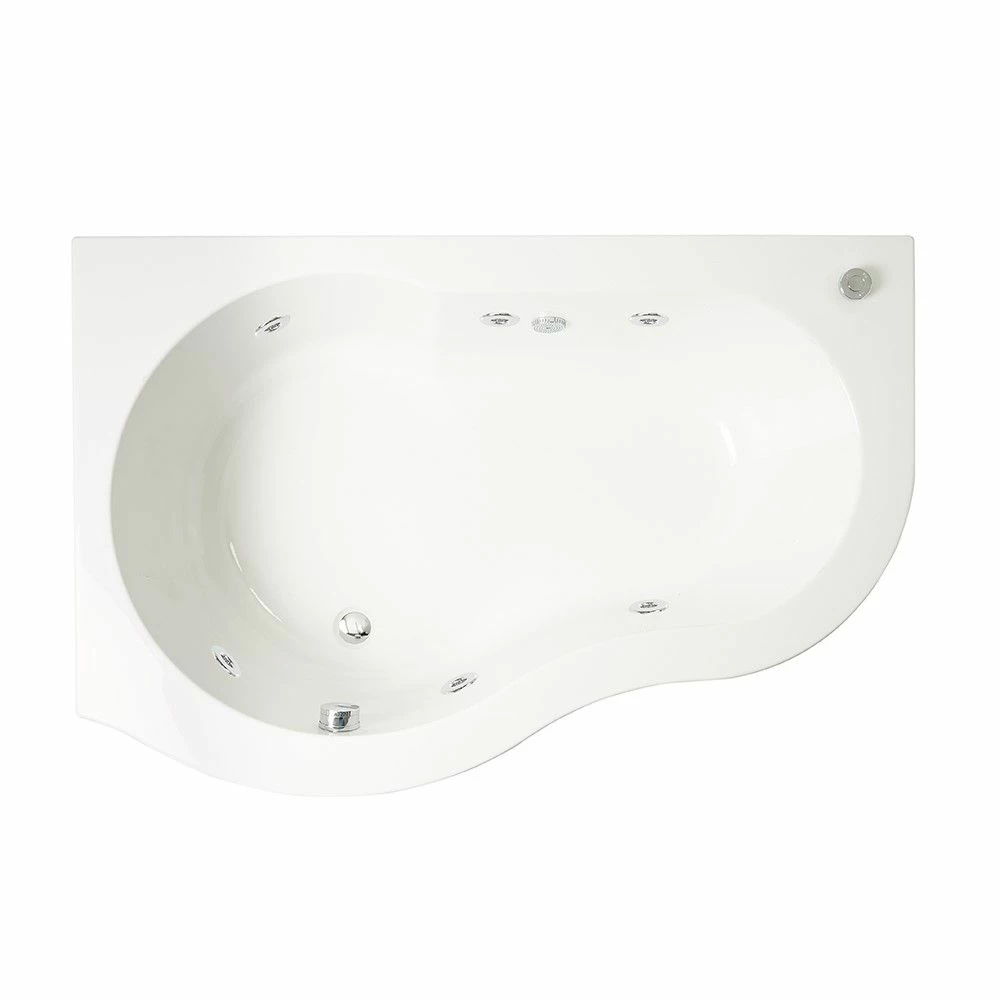 Milano Irwell - Whirlpool Corner Spa Bath With Panel - 1500mm X 1000mm - Left / Right Hand Options - Image 2